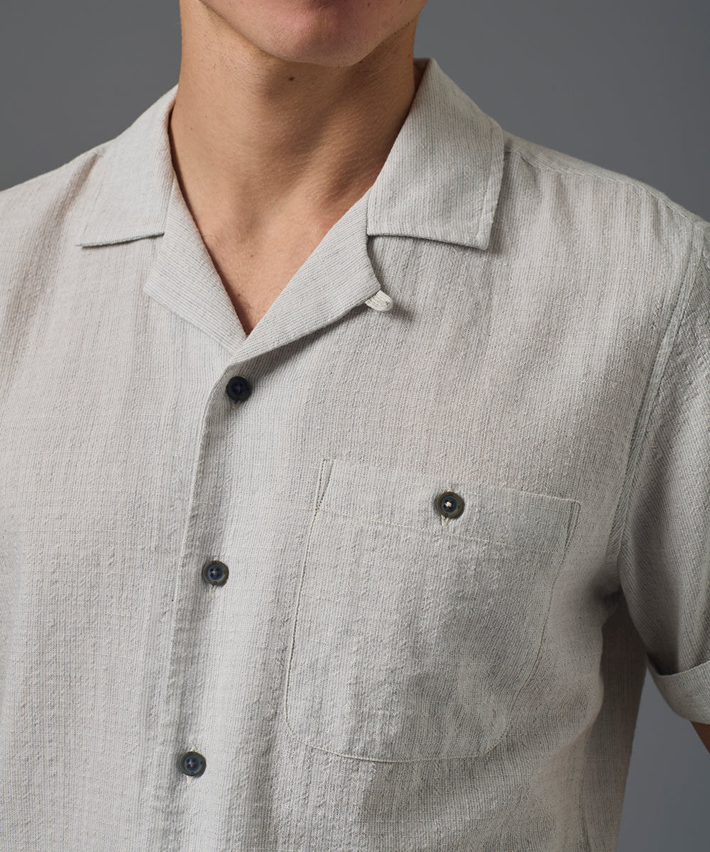 CAMISA MANGA CORTA LOOK LINO SLIM FIT PV26