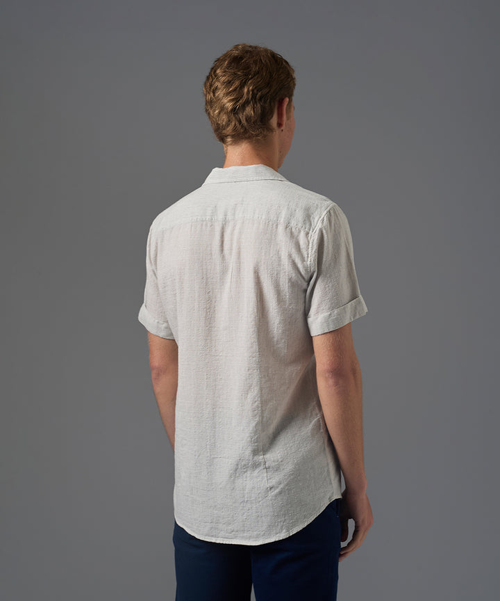 CAMISA MANGA CORTA LOOK LINO SLIM FIT PV26