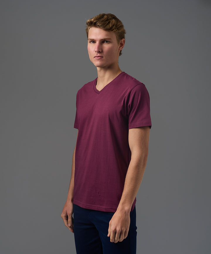 POLO MANGA CORTA JERSEY CUELLO V BASICO MORADO PV26