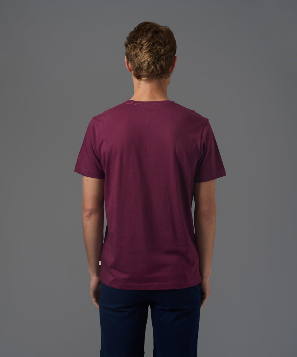 POLO MANGA CORTA JERSEY CUELLO V BASICO MORADO PV26