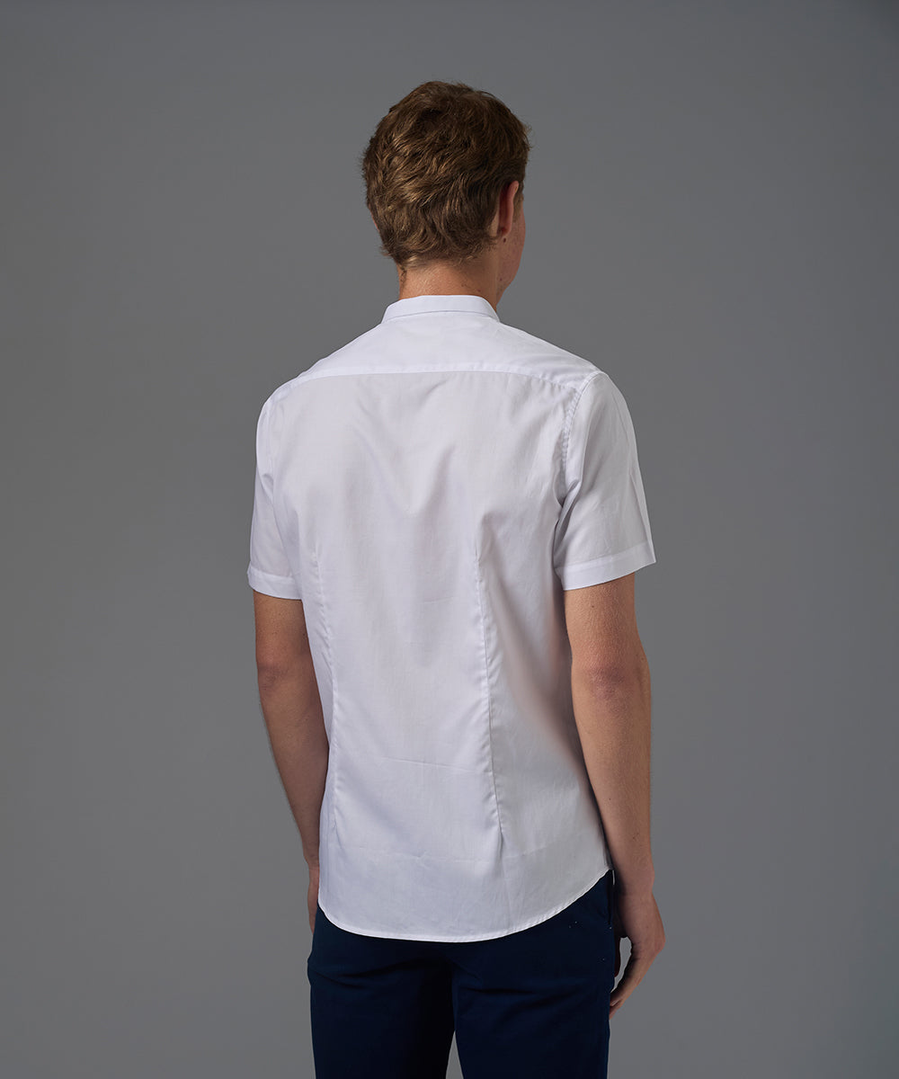 CAMISA MANGA CORTA CUELLO MICRO BD SLIM FIT BLANCO PV26