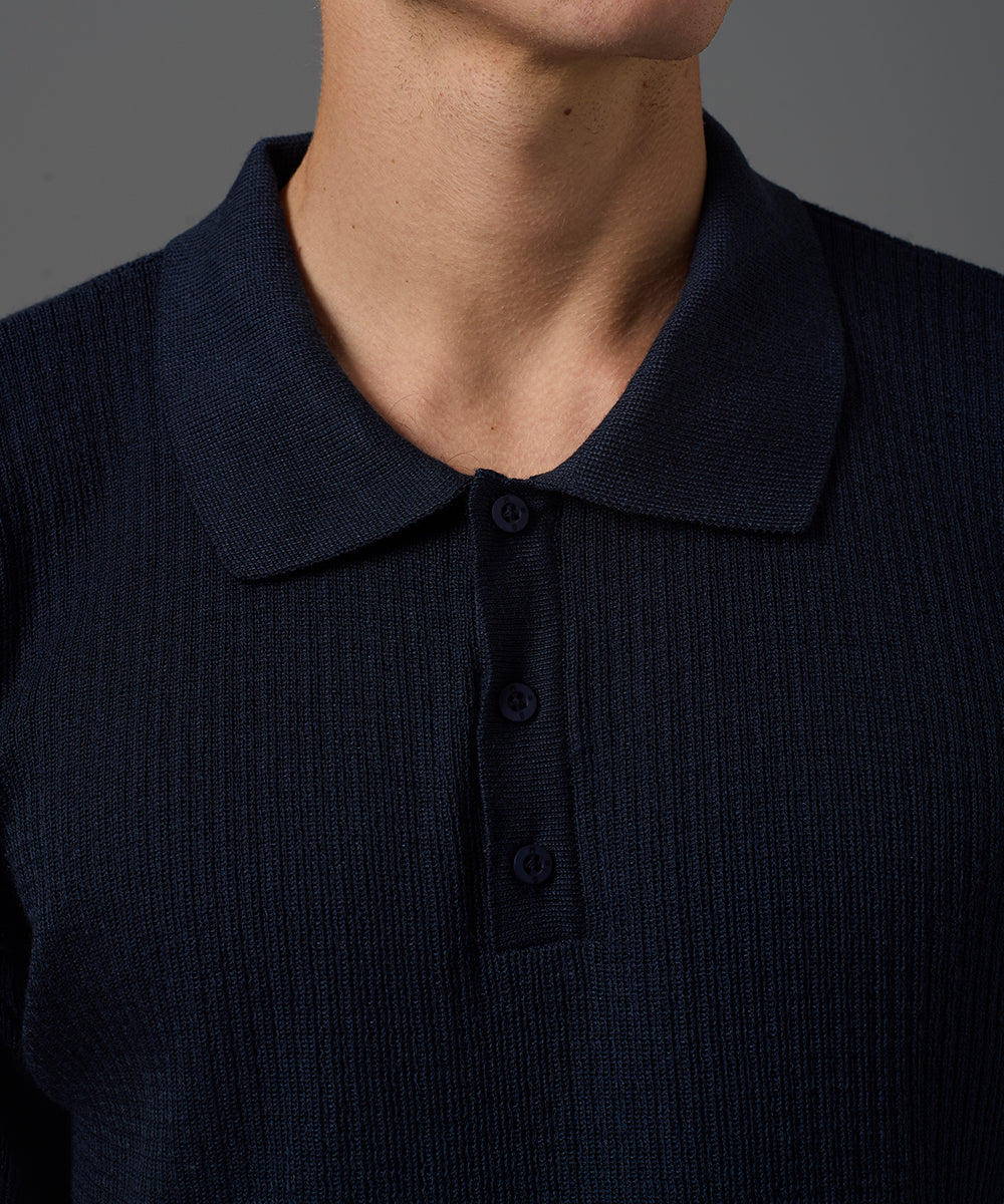 POLO MANGA CORTA PET CUELLO BOX AZUL MARINO PV26