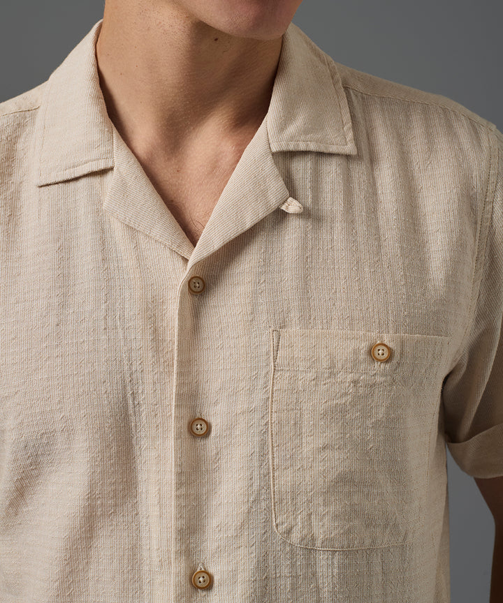 CAMISA MANGA CORTA LOOK LINO SLIM FIT PV26