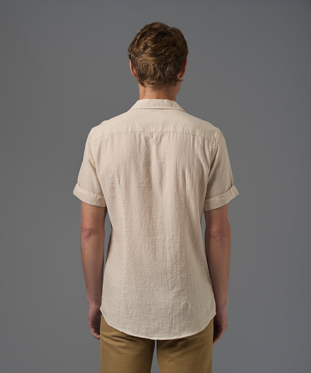 CAMISA MANGA CORTA LOOK LINO SLIM FIT PV26