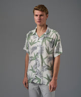 CAMISA MANGA CORTA CHALIS CUELLO RESORT CLASSIC FIT ESTAMPADO VERDE PV26