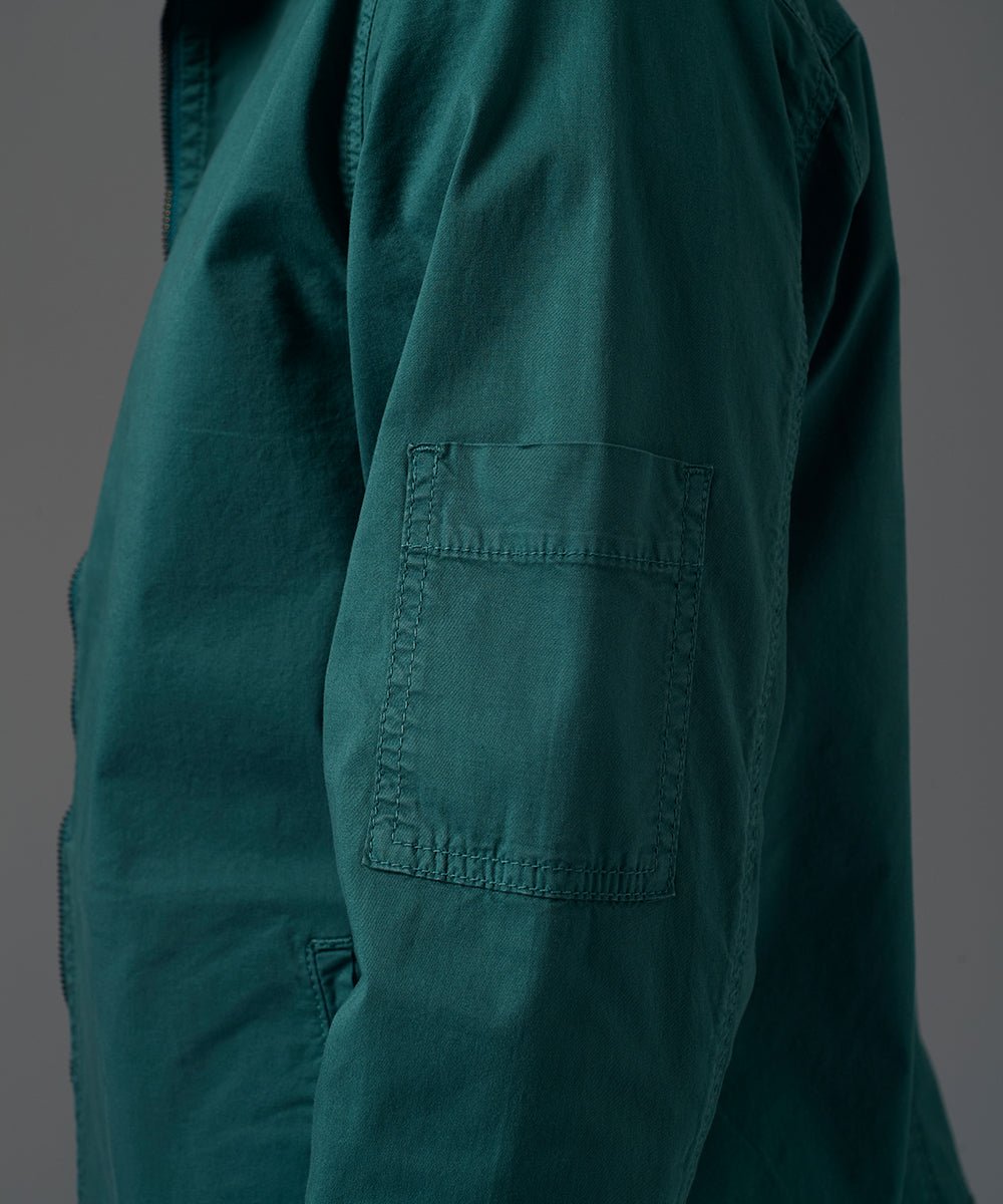 CASACA TAFETA CUELLO REMOVIBLE VERDE JADE PV26