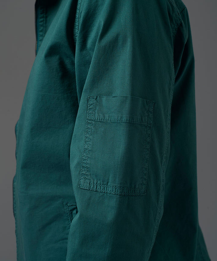 CASACA TAFETA CUELLO REMOVIBLE VERDE JADE PV26