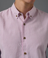 CAMISA MANGA LARGA OXFORD RAYAS CLASSIC FIT ROSADO RAYAS PV26