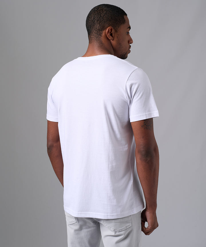 POLO MANGA CORTA CUELLO V BASICO BLANCO OI25
