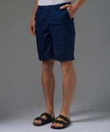 BERMUDA LOOK LINO CON ELASTICO CLASIC FIT AZUL MARINO PV26