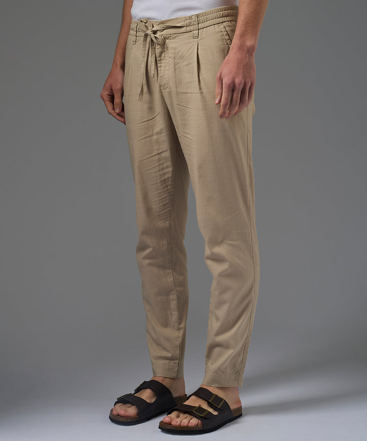 PANTALON LOOK LINO CLASSIC FIT BEIGE PV26