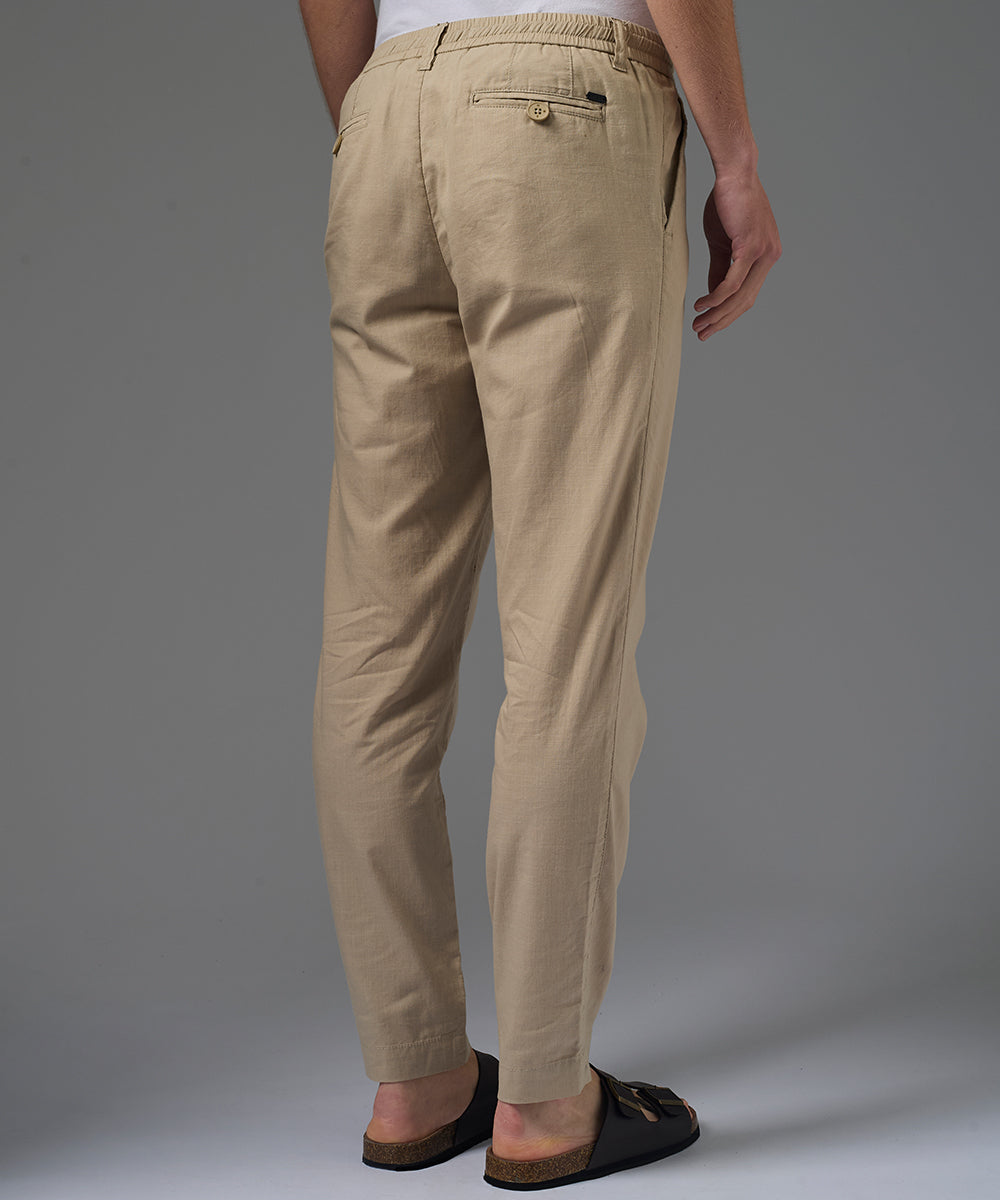 PANTALON LOOK LINO CLASSIC FIT BEIGE PV26