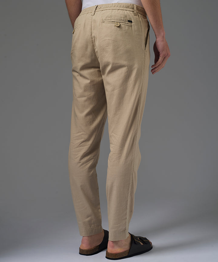 PANTALON LOOK LINO CLASSIC FIT BEIGE PV26