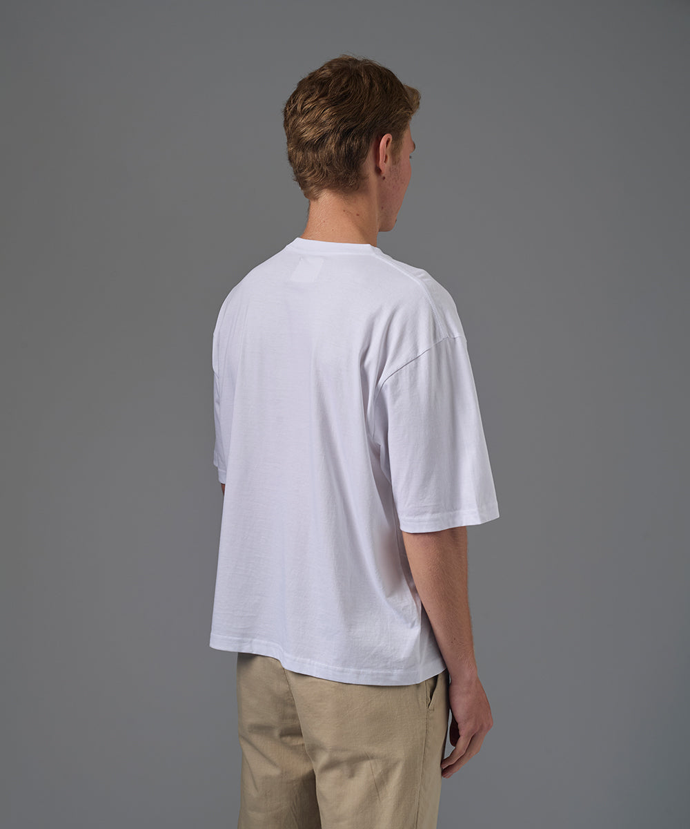 POLO MANGA CORTA JERSEY BOXY FIT BLANCO PV26