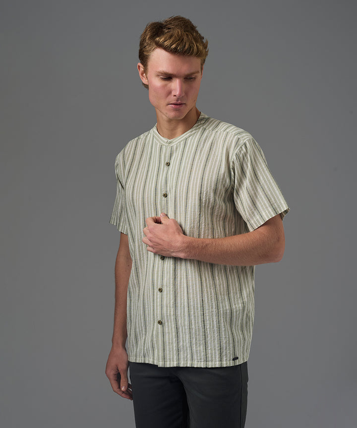 CAMISA MANGA CORTA LOOK LINO CUELLO NERU CLASSIC FIT PV26