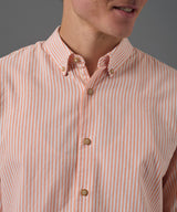 CAMISA MANGA LARGA OXFORD RAYAS CLASSIC FIT NARANJA RAYAS PV26