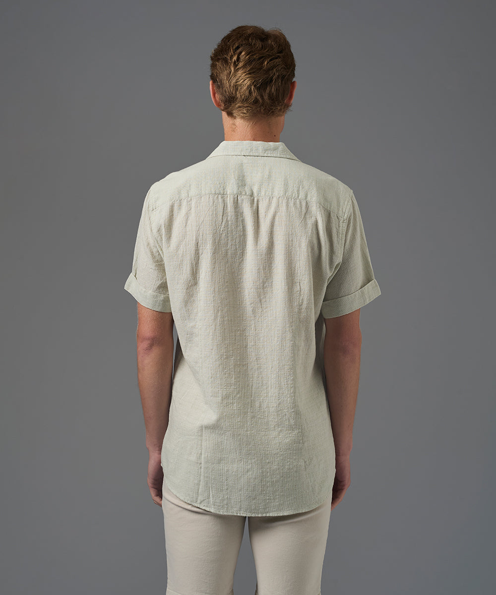 CAMISA MANGA CORTA LOOK LINO SLIM FIT PV26