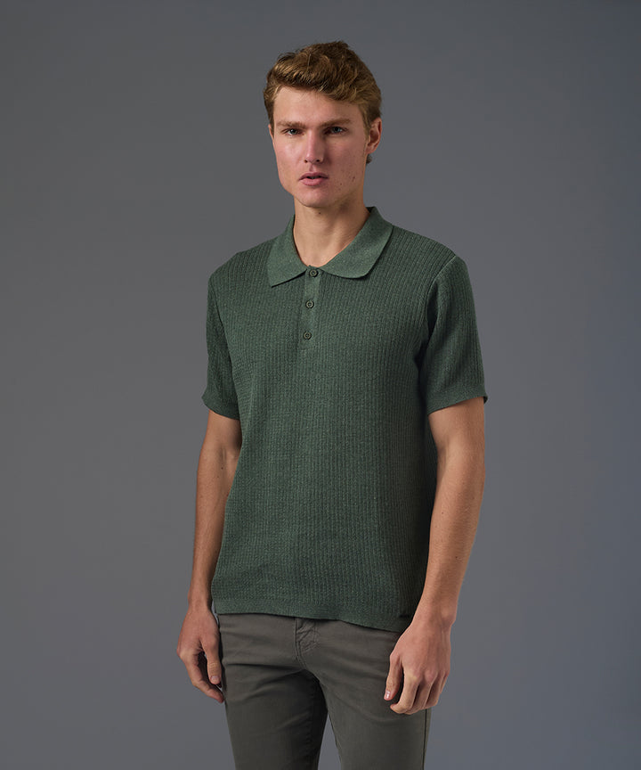 POLO MANGA CORTA PET CUELLO BOX VERDE PV26