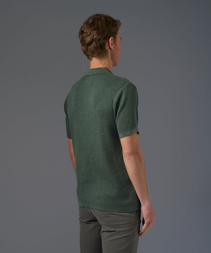 POLO MANGA CORTA PET CUELLO BOX VERDE PV26