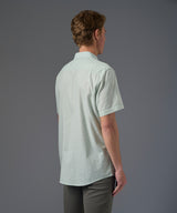 CAMISA MANGA CORTA LOOK LINO BUTTON DOWN CLASSIC FIT VERDE AGUA PV26