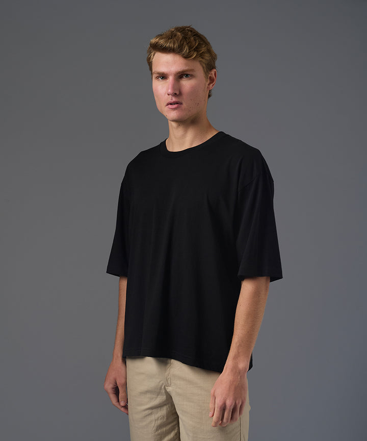 POLO MANGA CORTA JERSEY BOXY FIT NEGRO PV26