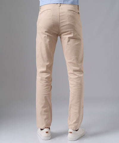 PANTALON DRILL FLAT FRONT SLIM FIT BEIGE PV25