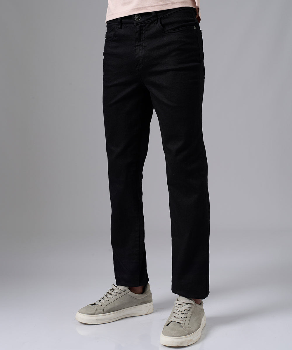 PANTALON DENIM SLIM FIT NEGRO PV25