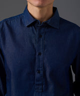 CAMISA MANGA LARGA DENIM MEDIA PECHERA CLASSIC FIT INDIGO PV26
