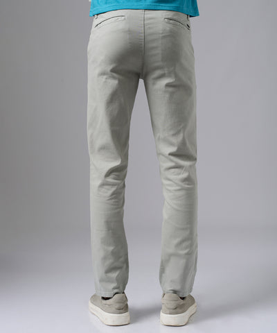 PANTALON DRILL FLAT FRONT SLIM FIT GRIS PV25