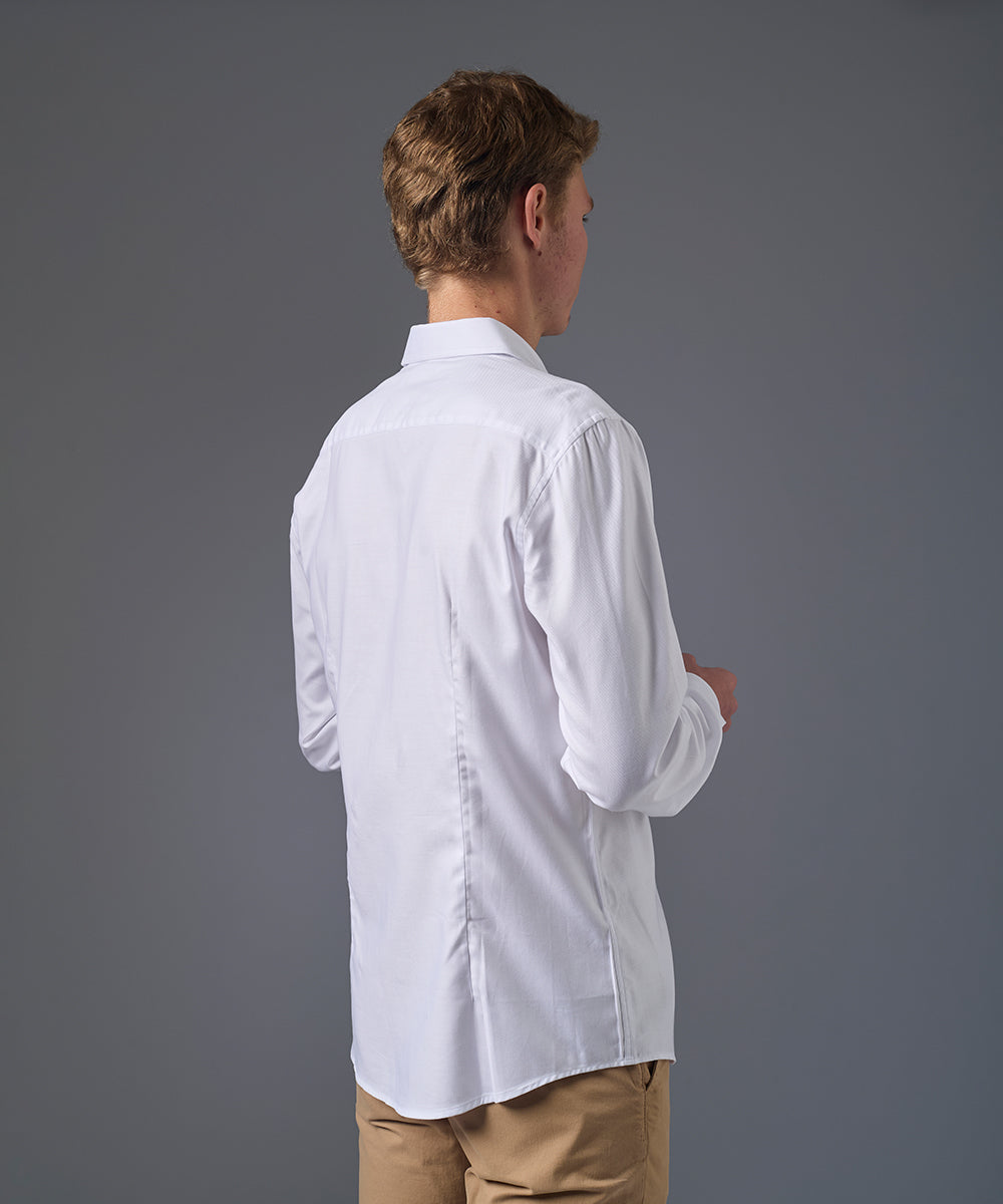 CAMISA MANGA LARGA PECHERA OJAL SLIM FIT BLANCO PV26