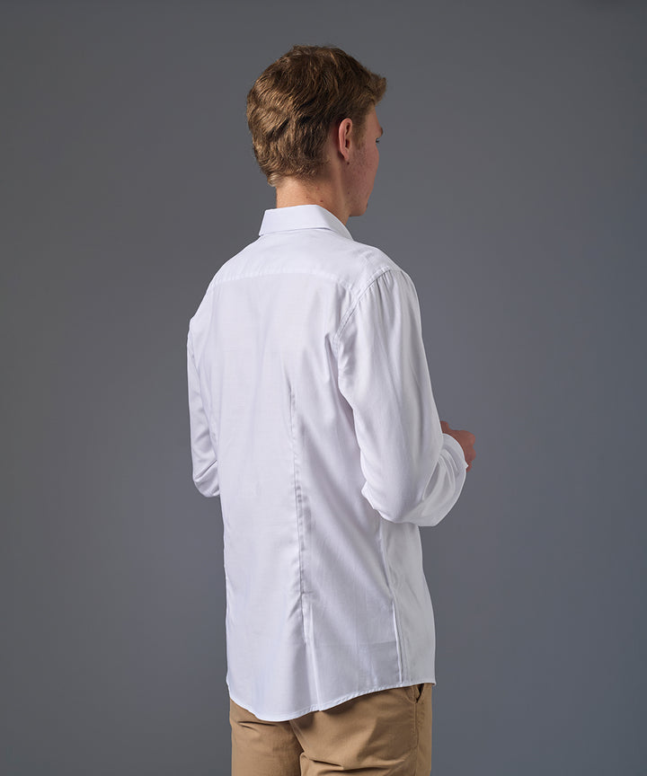 CAMISA MANGA LARGA PECHERA OJAL SLIM FIT BLANCO PV26