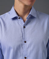 CAMISA MANGA LARGA PECHERA OJAL SLIM FIT AZUL PV26