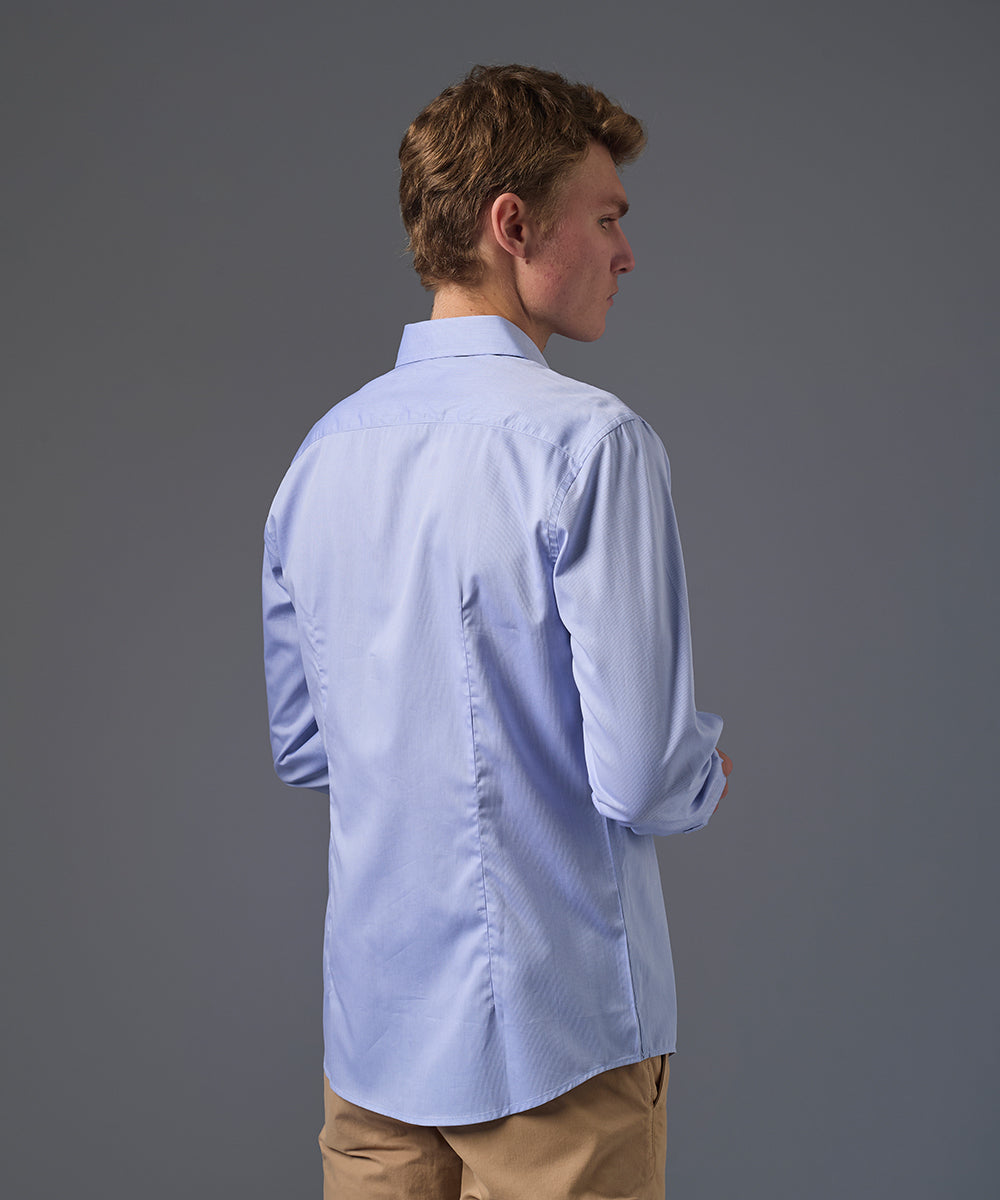 CAMISA MANGA LARGA PECHERA OJAL SLIM FIT AZUL PV26