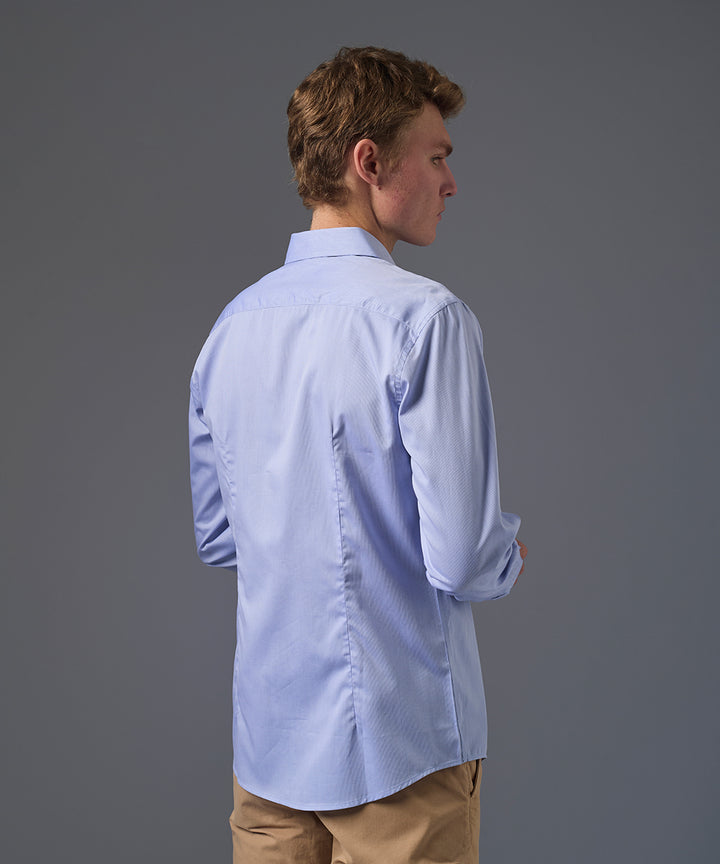 CAMISA MANGA LARGA PECHERA OJAL SLIM FIT AZUL PV26