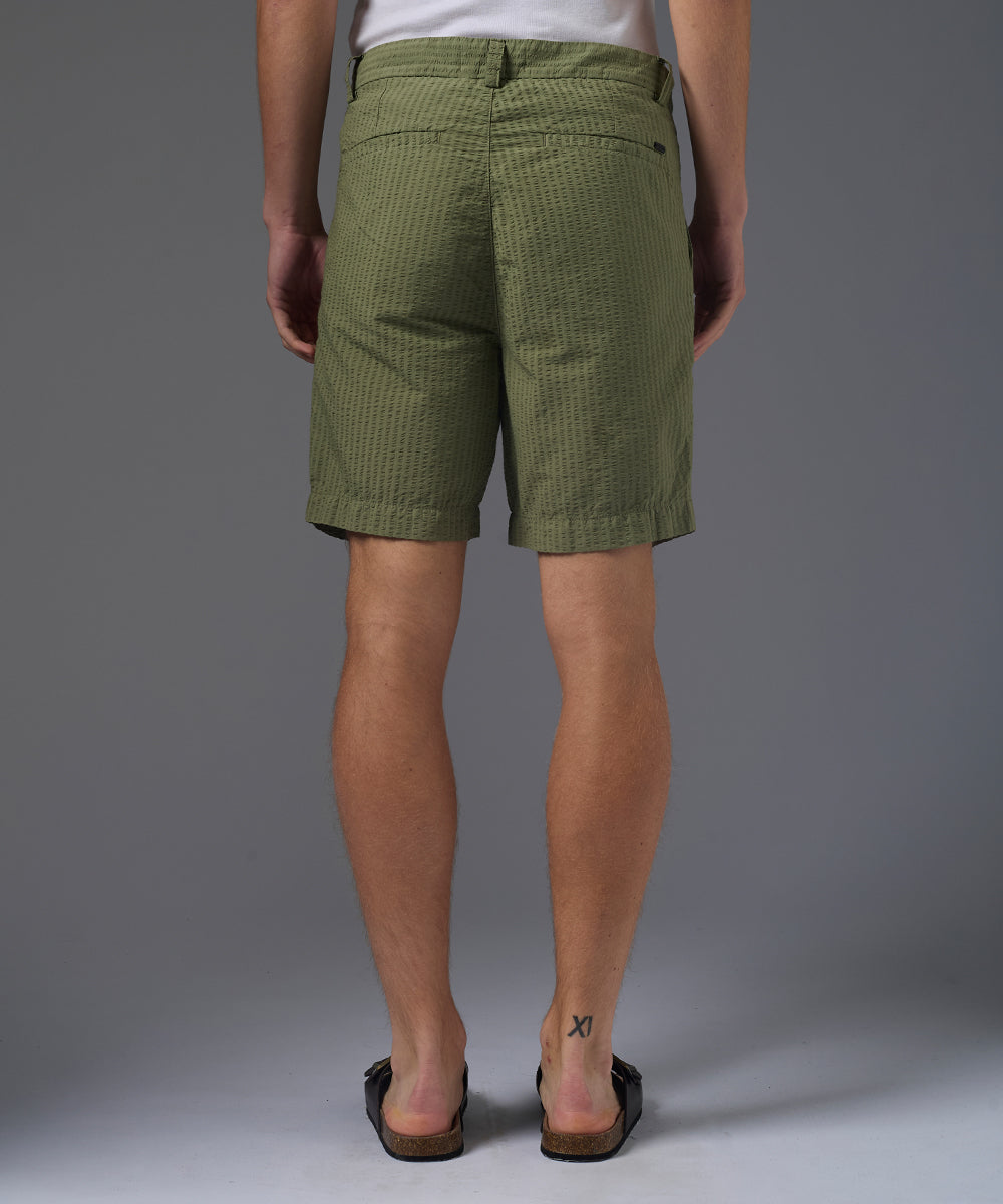 BERMUDA SEER SUCKER SLIM FIT VERDE CLARO PV26