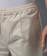 PANTALON TAFETA BAGGY CON PLIEGUES CLASSIC FIT HUESO PV26