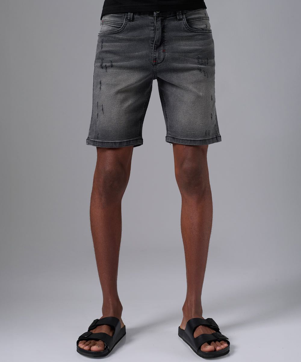 BERMUDA DENIM SLIM FIT CHARCOAL PV25