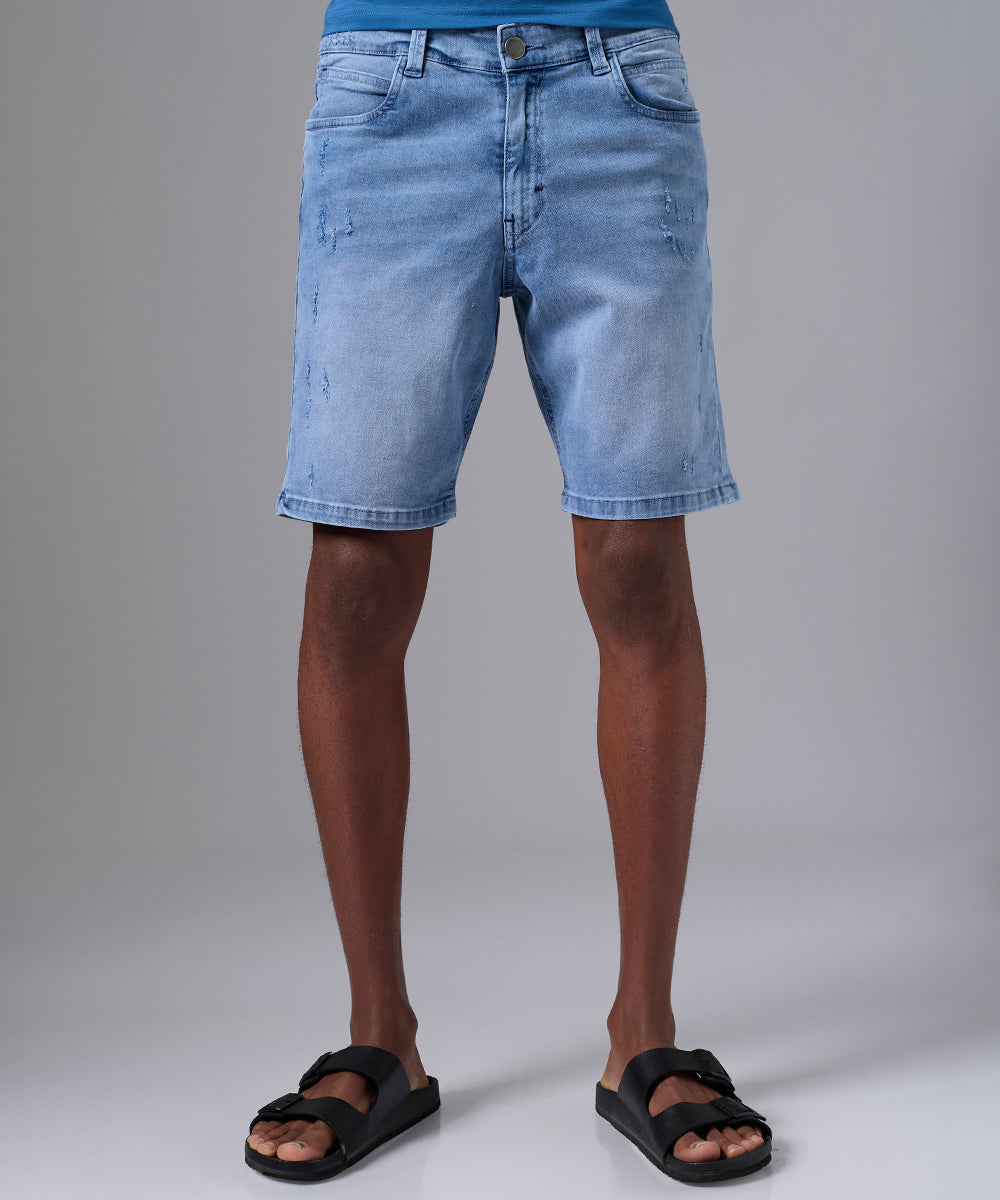 BERMUDA DENIM SLIM FIT CELESTE PV25