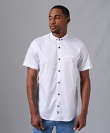 CAMISA MANGA CORTA CASUAL MICRO BD CLASSIC FIT BLANCO PV25