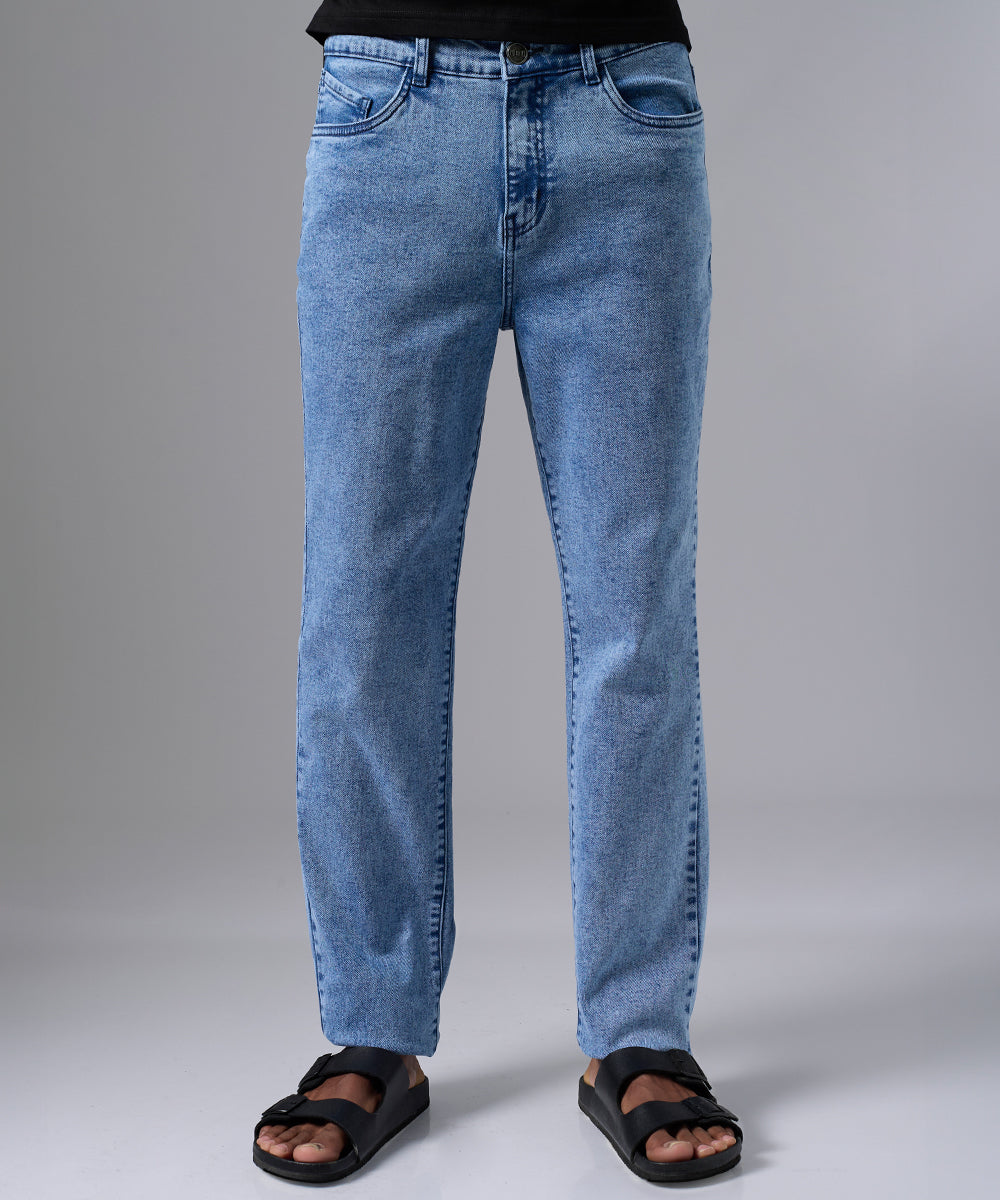 PANTALON DENIM REGULAR FIT AZUL PV25