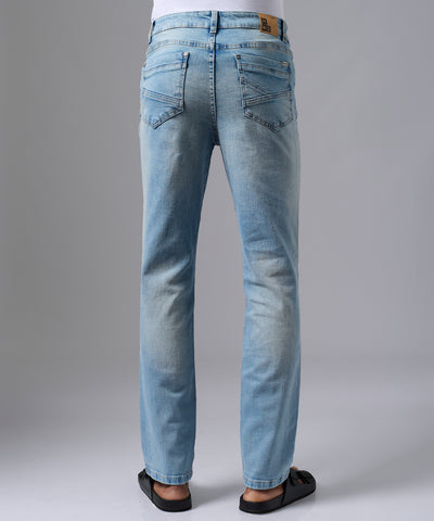 PANTALON DENIM REGULAR FIT CELESTE PV25