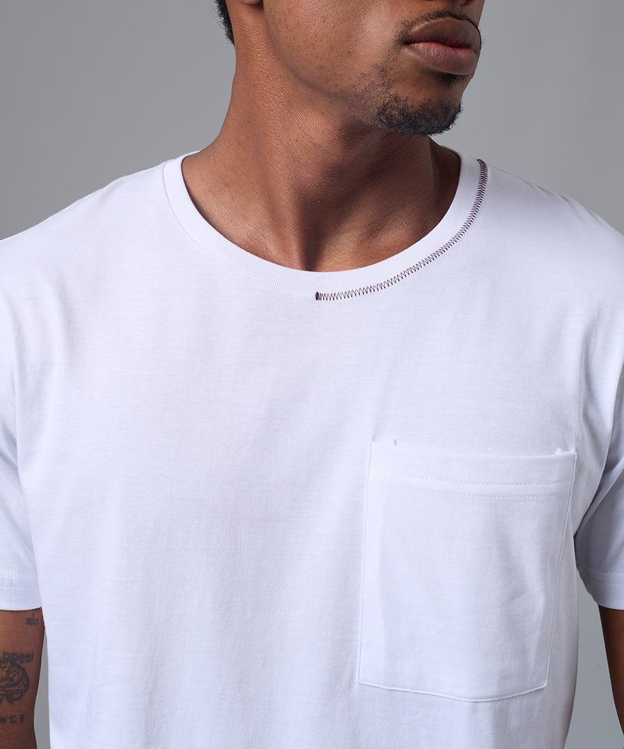 POLO MANGA CORTA JERSEY ZIGZAG BLANCO PV25