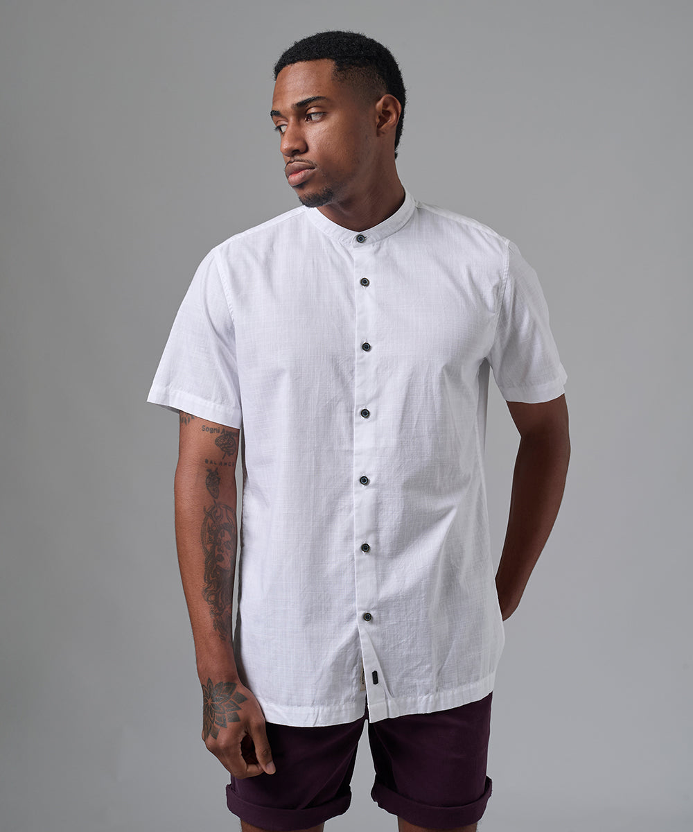 Camisa Cuello Neru Manga Corta CAMISA MANGA CORTA CASUAL LOOK LINO