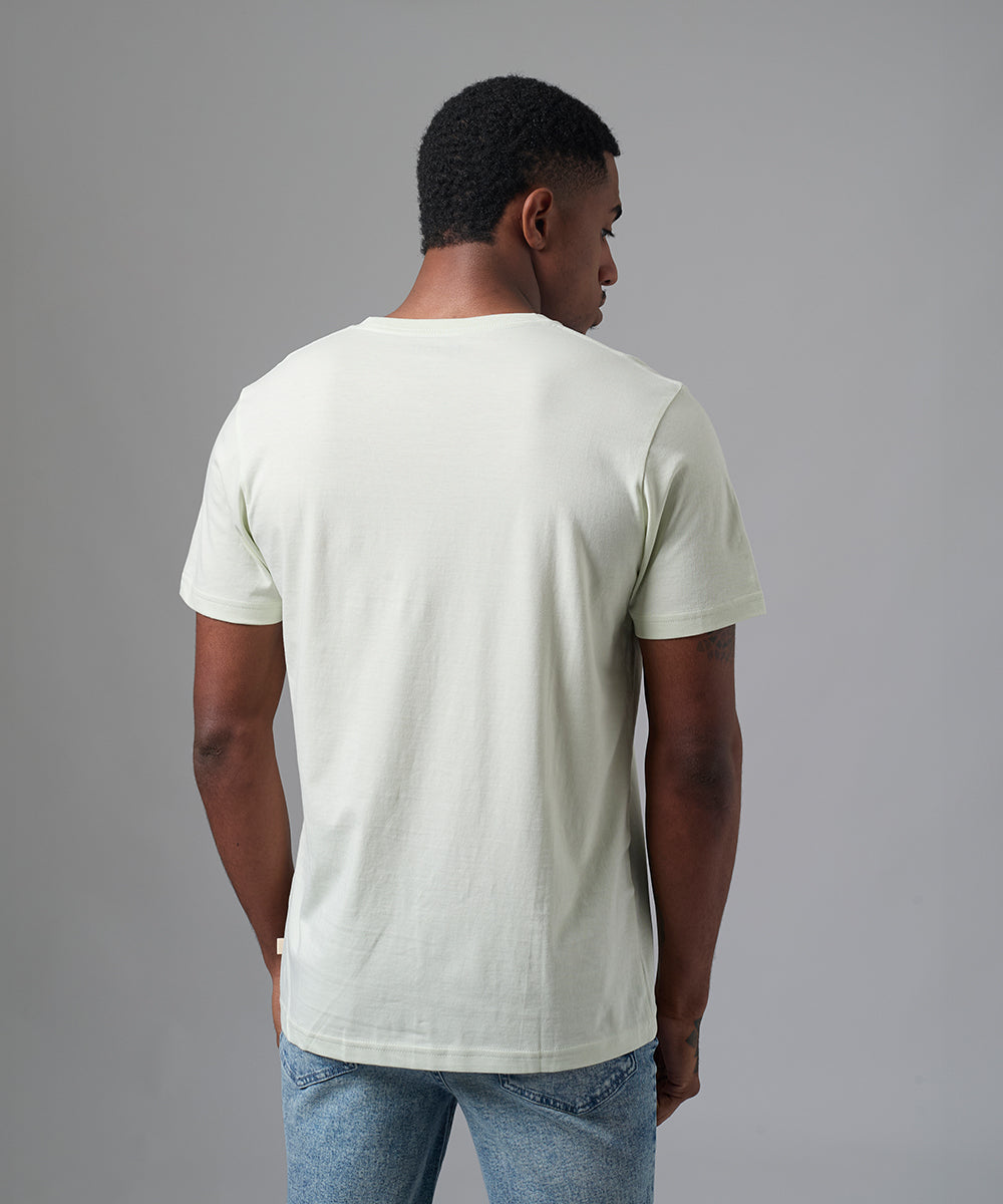 POLO MANGA CORTA CUELLO V BASICO VERDE AGUA PV25