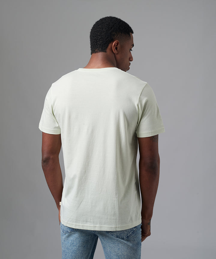 POLO MANGA CORTA CUELLO V BASICO VERDE AGUA PV25