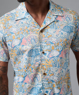 CAMISA MANGA CORTA FUNGI SLIM FIT CELESTE ESTAMPADO PV25