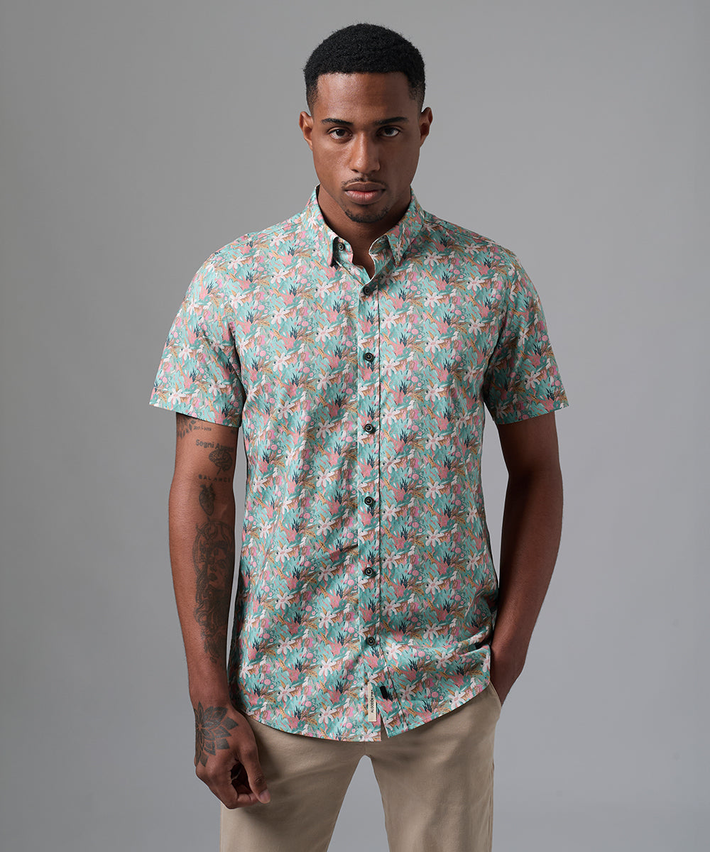 Slim Fit Camisas De Vestir Con Estampados Camisa Hombre Casual