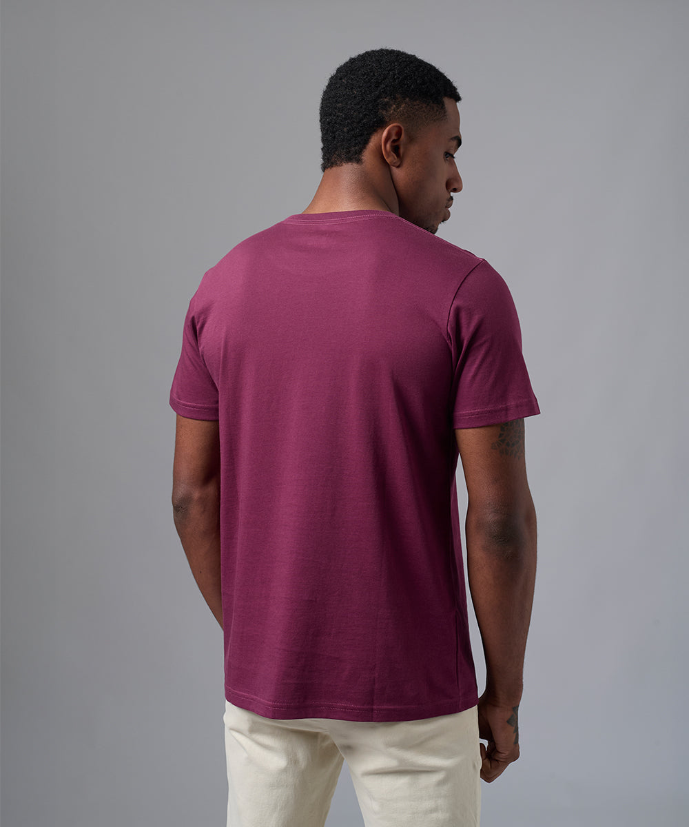 POLO MANGA CORTA JERSEY CUELLO REDONDO BASICO MORADO PV25
