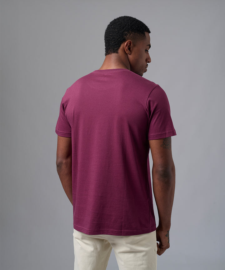 POLO MANGA CORTA JERSEY CUELLO REDONDO BASICO MORADO PV25