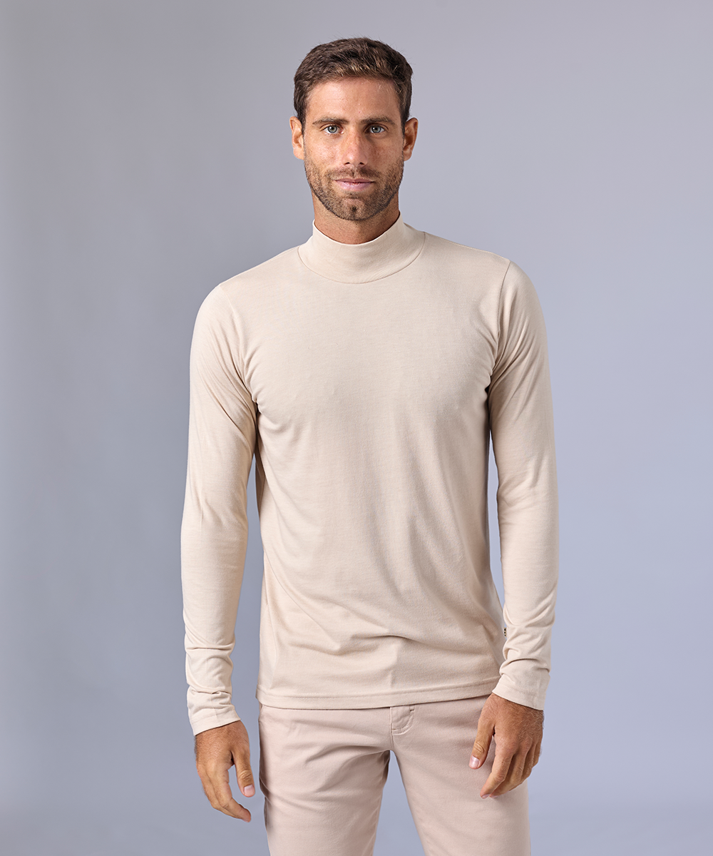 POLO MANGA LARGA JERSEY CAFARENA BEIGE OI24